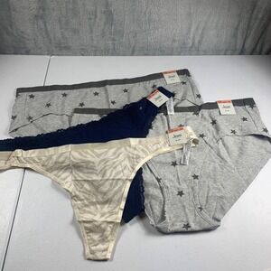 Jenni Women's 4-Pack Assorted Thong + Core‎ Panty Underwear 3XL Multicolor NWT